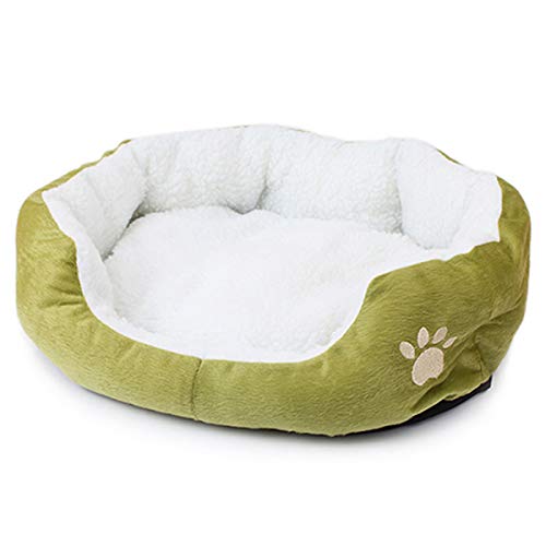 Cocolook Warm Puppy bequemer Soft Pad Bed waschbare Haustier-Kissen-Matten-Hundezubehör Grün,M von Cocolook