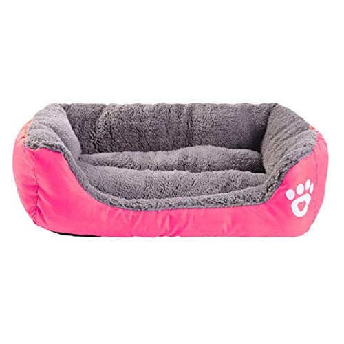 Cocolook Weiche Fleece Warm-Katzen-Bett Haus Paw Pet Sofa Hundebetten Wasserdicht Bottom große Hunde Haustier-Haus Wasserdicht Bottom 3,L 68cmx55cmx16cm von Cocolook