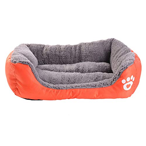 Cocolook Weiche Fleece Warm-Katzen-Bett Haus Paw Pet Sofa Hundebetten Wasserdicht Bottom große Hunde Haustier-Haus Wasserdicht Bottom 4,L 68cmx55cmx16cm von Cocolook