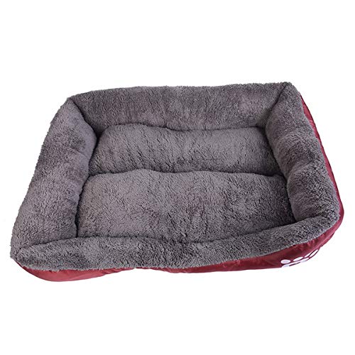 Cocolook Weiche Fleece Warm-Katzen-Bett Haus Paw Pet Sofa Hundebetten Wasserdicht Bottom große Hunde Haustier-Haus Wasserdicht Bottom 9,L 68cmx55cmx16cm von Cocolook