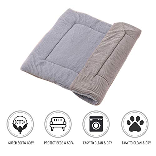 Knochen-Haustier-Bett-warme Haustier-Bettwäsche für Small Medium Large Dog Soft-Haustier-Bett für Hunde Waschbar Haus-Katze-Welpen Cotton Kennel Wash Corduroy Grau,60x40cm von Cocolook