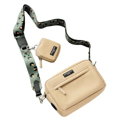 Coconut Lane - Hundetaschenset - Khaki Leopard Gurt von Coconut Lane