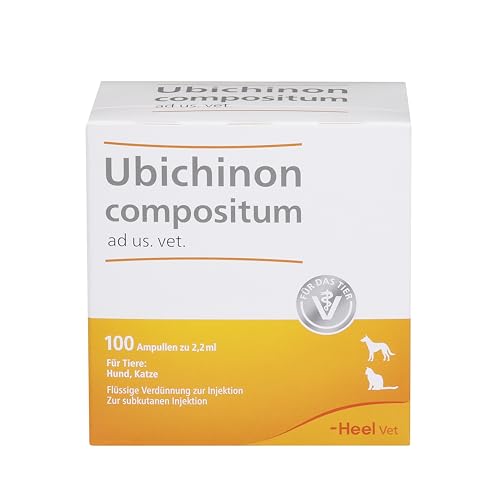 Ubichinon compositum ad us. Vet. 100 Ampullen. Bestandteil der SUC-Kombination | Natürliches Tierarzneimittel für Hunde und Katzen | Made in Germany von Ubichinon compositum