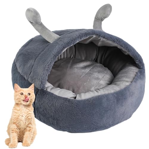 Coiroaoz Hundebett mit Kapuze, bezauberndes Ohr-Design, Katzenbetten für Indoor-Katzen mit rutschfester Unterseite, gemütliches Katzenversteck, bequemes Hundehöhlenbett für Haustiere, Indoor-Katzen, von Coiroaoz