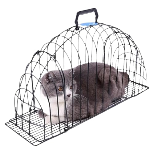 Coiroaoz Katzenkäfig zum Waschen, Badewannenkäfig für Katzenpflege, Duschkäfig, praktischer Blaskäfig, Metall-Katzen-Badekäfig zum Waschen von Kätzchen von Coiroaoz