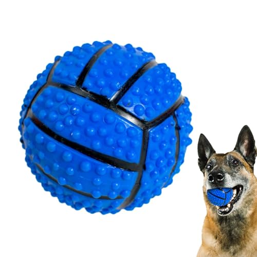 Coiroaoz Leckerli-Spielzeugspender, Leckerli-Dosierung Zahnen Quietschbälle Ball-Futterspender Bissfestes Welpenspielzeug für kleine und mittelgroße Hunde, langsames Füttern, Spielen von Coiroaoz