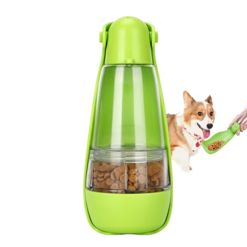 Coiroaoz Reise-Hundefutterbehälter, Reise-Trinkflasche für Haustiere, inklusive Futterbehälter und Kotbeutelhalter, 5-in-1-Outdoor-Haustierzubehör, Welpen-Trinknapf für Camping von Coiroaoz