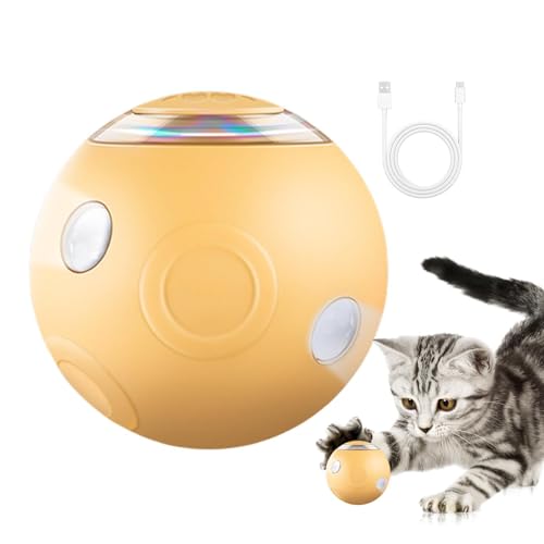 Coiroaoz Rollball, automatischer Rollball mit Blitzlichtern, automatischer aktiver Rollball für Hunde, Katzen und kleine Haustiere im Innenbereich von Coiroaoz