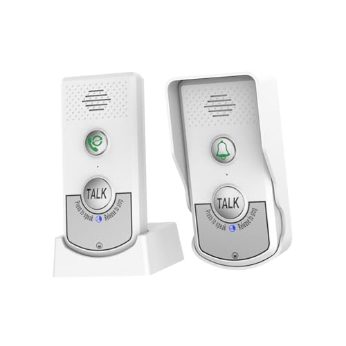 Colcolo 2-Wege-Sprechtürklingel Intercomunicador Intelligenter Pager Elektronische Türklingel -Gegensprechanlage Türklingel für das Home Caregiver Hotel, Weiß von Colcolo