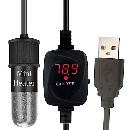 Colcolo Aquarium-Heizung, intelligenter Thermostat, 10 W, Mini-Heizstab für Aquarien, Kampffischtanks, Reptilien-Terrarium, Amerikanisches Fahrenheit, mit Stromausfall von Colcolo