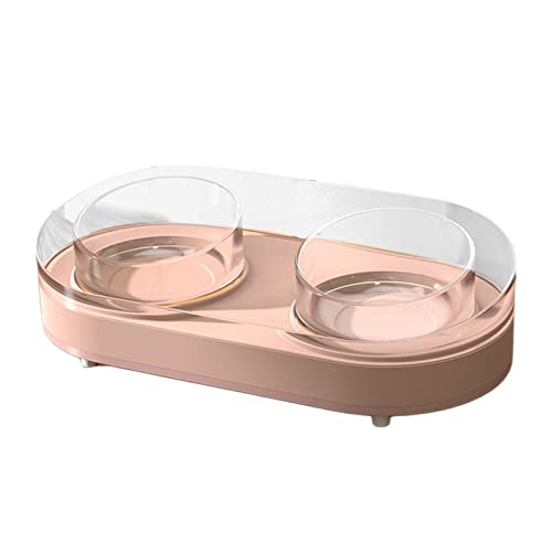 Colcolo Elegante Doppelnapf-Sets für Haustiere - Glasmaterial - ROSA von Colcolo