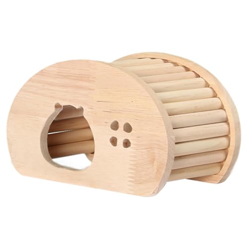 Colcolo Hamster Holzhaus Versteck Käfig Dekor Spielhütte Rennmäuse Versteck DIY Käfig, Ruhe Kleintierhaus Käfig Zubehör Erkunden Spielzeug, Eierform von Colcolo