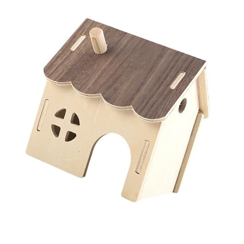 Colcolo Hamsterhaus aus Holz, Hamsterhabitate, Dekor, Hamsterzubehör, DIY, Schlafhütte für Kleintiere, Hamsterhütte für Kleintiere von Colcolo