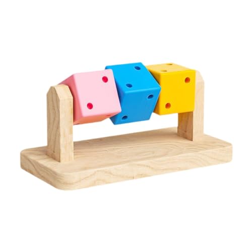 Colcolo Hamsterkäfig-Spielzeug, Eichhörnchen-Spielspielzeug, Holz-Übungstraining, Hamster-Kauspielzeug, Hamster-Lebensraum-Dekor für Mäuse, Lemminge von Colcolo