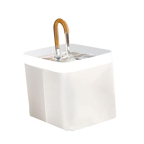 Colcolo Haustier-Katzen-Wasser-Brunnen Automatischer Hunde-Wasserspender USB-Trinkwassernapf Heimtierbedarf, Weiß von Colcolo