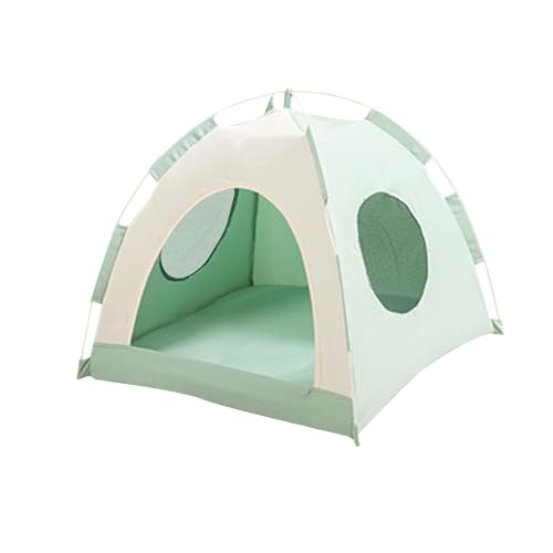 Colcolo Haustierzelt Nest Katzenhaus Weiche rutschfeste Universalgeräte Haustierbett Katzenschlafbett für Camping Kitty Pet Activity Center, Grün von Colcolo