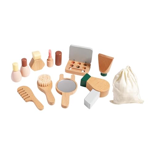 Colcolo Holz-Make-up-Spielzeugset für Kinder, Spielzeug für den Schönheits- und Friseursalon, Styling-Spielzeug, Rollenspiele, Rollenspiele für Mädchen im von Colcolo