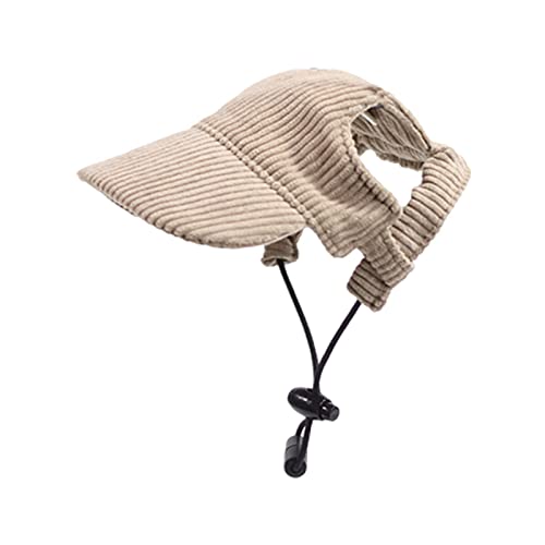 Colcolo Hunde-Schirmmütze, Haustier-Sporthut und Verstellbarer Riemen, Sommer-Reisehut, modische Hunde-Sonnenhut, Haustier-Outdoor-Kappen für kleine Hunde, Khaki XL von Colcolo