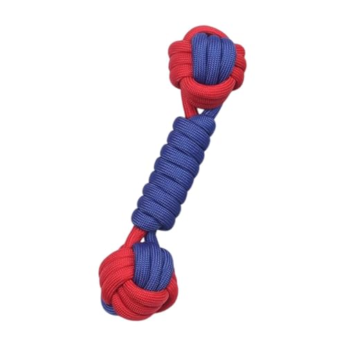 Colcolo Hunde Seil Spielzeughundschlepp Spielzeug, resistente leichte Knoten -Seil -Hundespielzeug, Kauspielzeug werfen, Haustier Vorräte, Welpe, 24cmx6cm Blau Rot von Colcolo