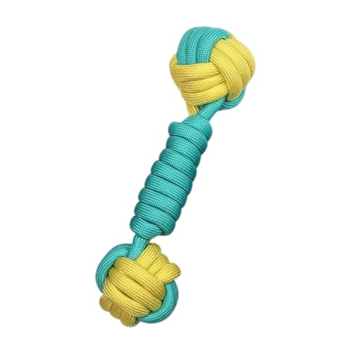 Colcolo Hunde Seil Spielzeughundschlepp Spielzeug, resistente leichte Knoten -Seil -Hundespielzeug, Kauspielzeug werfen, Haustier Vorräte, Welpe, 24cmx6cm Gelbblau von Colcolo