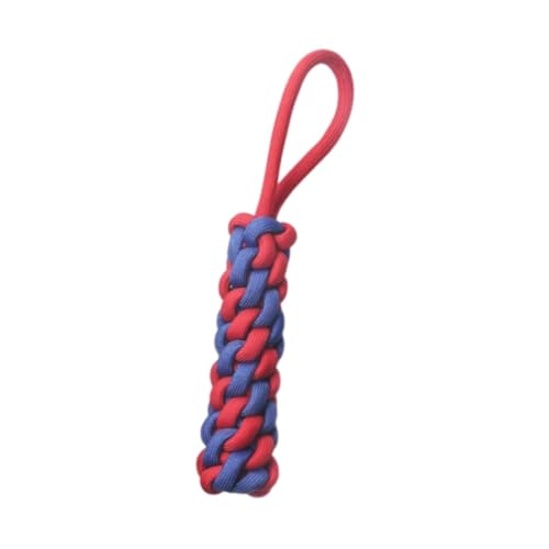 Colcolo Hunde Seil Spielzeughundschlepp Spielzeug, resistente leichte Knoten -Seil -Hundespielzeug, Kauspielzeug werfen, Haustier Vorräte, Welpe, 30cmx5cm Blau Rot von Colcolo