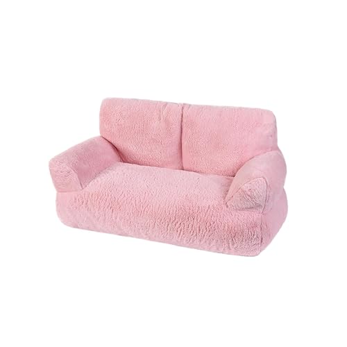 Colcolo Hundebett, weiches Haustier-Nistbett, bequemes Schlafsofa mit Rutschfester Unterseite, Sofa-Nestmatte für Haustiere, Kissen, Heimtierbedarf, Hunde, Rosa von Colcolo