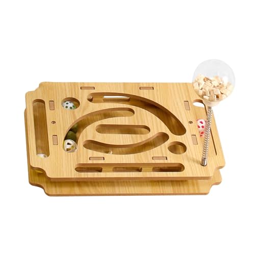 Colcolo Interaktives Katzenspielzeug Katzenfutterspielzeug Multifunktion für Innenräume Haustier behandeln Spender Pet Interactive Labyrinth Ball für Bewegung, Style B von Colcolo