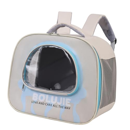 Colcolo Katzen-Rucksack-Tragetasche, transparentes Fenster mit verstellbarem Schultergurt, einzigartige Tasche, atmungsaktive Hundetasche, Blau von Colcolo