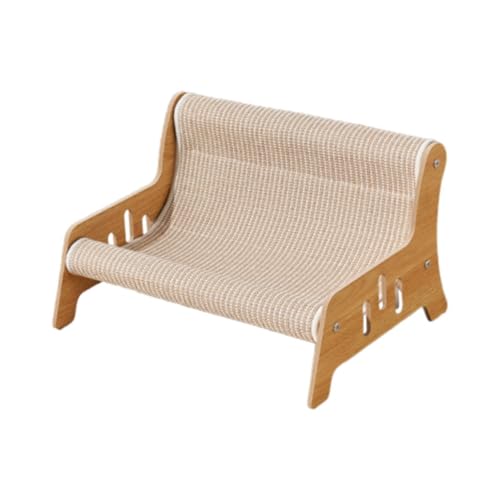 Colcolo Katzen-Sisal-Loungesessel, Katzenliege, stabil, gemütlich, aus Holz, verschleißfest, erhöhtes Katzenbett, Katzensofa, Stuhl für Haustiere, Hunde und, L von Colcolo