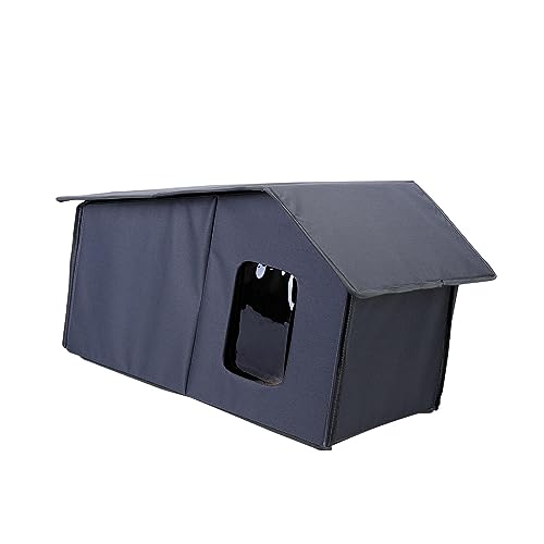 Colcolo Katzenhaus für draußen, Hundehütte, Höhle, rutschfest, abnehmbar, kältebeständig, stabiles Zelt, gemütlicher Unterschlupf für streunende Katzen, GRAU von Colcolo