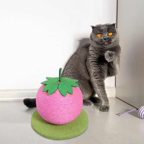 Colcolo Katzenkratzbaum für Hauskatzen, Kratzspielzeug Interaktives Spielzeug Grind Claw Training Sisal Kratzbaum Katzenkratzball, ROSA von Colcolo