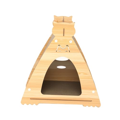 Colcolo Katzenkratzhaus, Kätzchenspielhaus, Katzenkratzzelt, stabiles Katzenkratzhaus aus Wellpappe für kleine Tiere von Colcolo