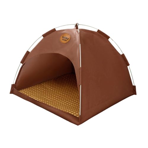 Colcolo Katzenzelt Hundehütte Sommer Weiche Haustierbedarf Faltbares Katzenhaus Kleines Hundebett für Camping Indoor Home Katzen Kleine Mittelgroße Hunde, Grün, l von Colcolo