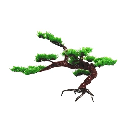 Colcolo Künstliche Pflanze für Aquarien, künstlicher Bonsai, stilvolles Versteck, Aquarium-Dekoration, Aquarium-Pflanze für Haustiere zum Spielen und Schlafen, groß von Colcolo