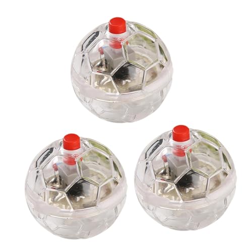 Colcolo Leuchtender Haustierball, LED-Blinkball in Fußballform, Spieltraining, LED-leuchtender Haustierball, interaktives Hundespielzeug für den Garten und, 3 Stück von Colcolo