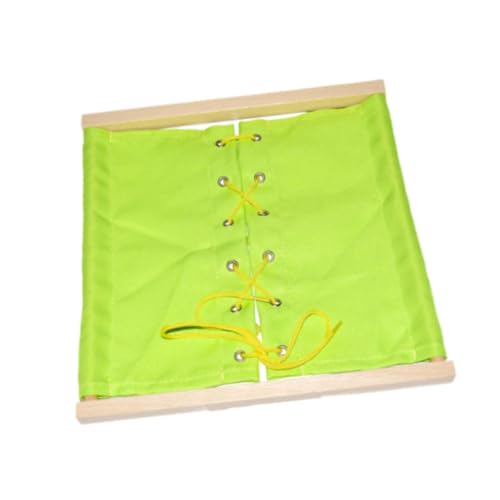 Colcolo Montessori-Kleiderbrett, sensorisches Spielzeug, Trainingsgerät, pädagogisches Lernen, Montessori-Sensorik-Lernspielzeug für Kinder, grüne Schuhe Spitze von Colcolo