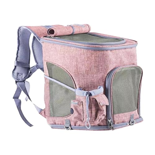 Colcolo Pet Carrier Bag Cat Carrier mit Einstellbarer Riemenlüftung mit Bag Cat -Rucksack zum Wanderwanderungswanderung kleines Haustier, Rosa von Colcolo