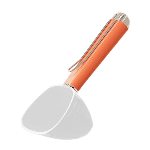 Colcolo Pet Scooper Hundemessbecher mit Waage Futterspender Multifunktionaler tragbarer Messlöffel für Hundefutter Katzenschaufel Andere Haustiere, Orange von Colcolo