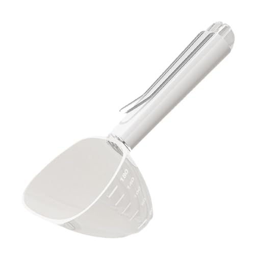 Colcolo Pet Scooper Hundemessbecher mit Waage Futterspender Multifunktionaler tragbarer Messlöffel für Hundefutter Katzenschaufel Andere Haustiere, Weiss von Colcolo