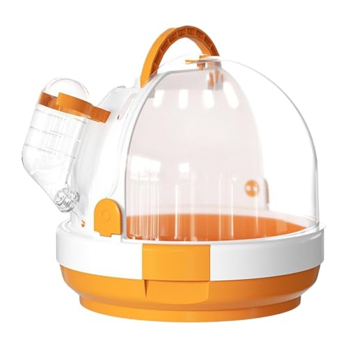 Colcolo Shotet Carrier Travel Cage, Hamster -Trägerkäfig, mit Wasserflasche, Vogelkäfig, Kleintier -Tragetasche zum Auseinandersetzung, Orange von Colcolo