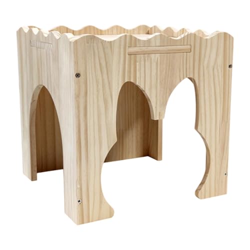 Colcolo Spielhütte für Kleintiere, für Kleintiere, Hasenversteck aus Holz zum Spielen für Ratten, Zwerghamster, Meerschweinchen, Rennmäuse, B von Colcolo