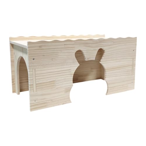 Colcolo Spielhütte für Kleintiere, für Kleintiere, Hasenversteck aus Holz zum Spielen für Ratten, Zwerghamster, Meerschweinchen, Rennmäuse, E von Colcolo