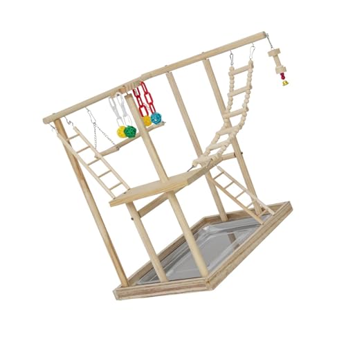 Colcolo Spielplatz Leiter Laufstall Übung Kautable Spielzeug Sitzstange Gym Desktop Spielplatz Vogel Spielzeug Käfig Zubehör Conures von Colcolo