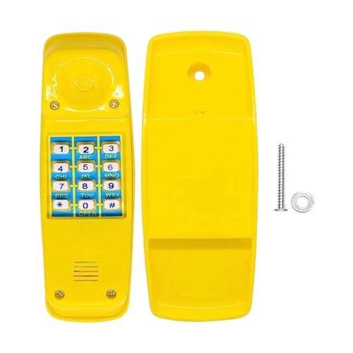 Colcolo Spielplatz Schaukel Set Telefon Pretend Play Zubehör Kind Klettergerüst Telefon für Kinder Ab 3 Jahren Kinder, Gelb von Colcolo