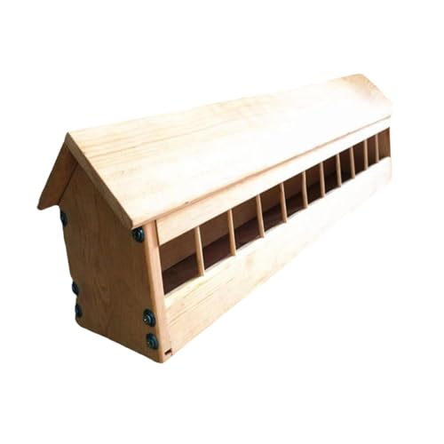 Colcolo Taube Feeder -Trog, Holzvogelspender, Fütterungsschale, Geflügeltreide, Geflügelfutterspender für Geflügelküken, 80x11x7cm von Colcolo