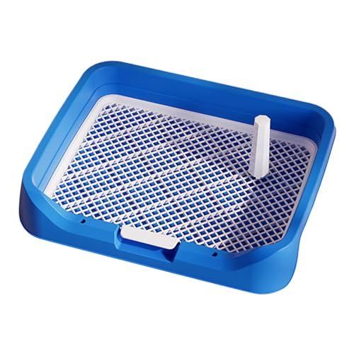 Colcolo Toilette Indoor Hundetoilette Zugunterlage mit Schutzwand Komfortable Mesh-Gitter Hundetoilette, Blau von Colcolo