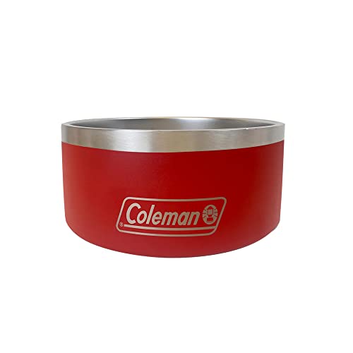 Coleman Hundenapf aus Edelstahl, pulverbeschichtet, 1,8 l, Rot von Coleman