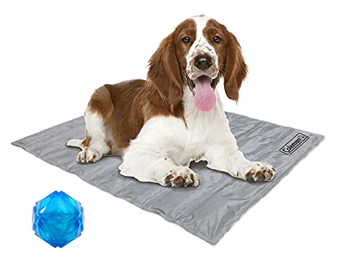 Coleman Kühlmatte für Hunde, mit Spielzeug, druckaktiviertes Gel-Pad, kühles Haustierbett für den Sommer, Grau, 61 x 2,5 x 76,2 cm von Coleman