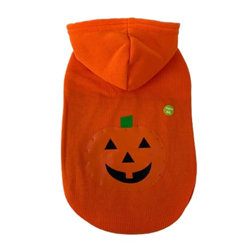 Halloween Leuchtende Hoodie Kürbis Haustier Kostüm Pet Cosplay Outfits Lustige Haustier Kostüme (Klein) von Coleman