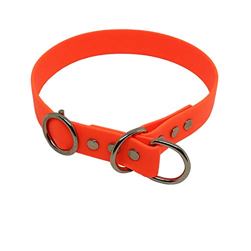 C&L Hundehalsband/Zugstopp aus 25 mm BioThane®- [30 cm] - neon orange - OR522 von Collar & Leash